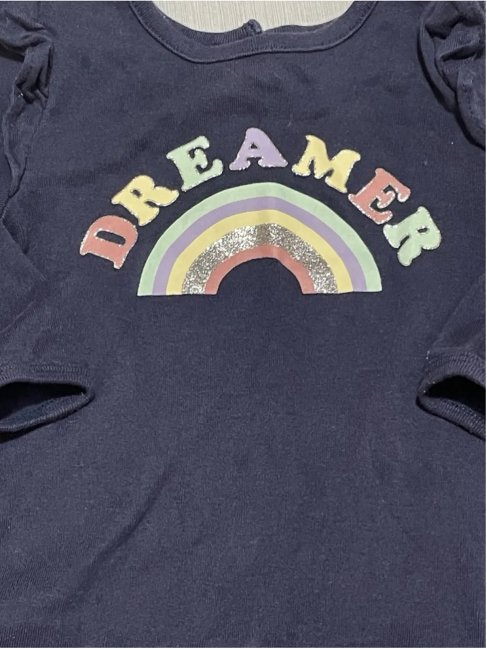 6-12 Months Old Navy Twin Girls “dreamer” Long Pants Rompers